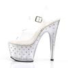 Pleaser - STARDUST708T Sandale à bride à la cheville, Pole dance chaussures - Chaussures de pole dance - Transparent Product image